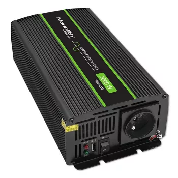 Inversor para coche Qoltec Monolith 2000 W Negro 12 V