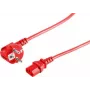 Cable de alimentación rojo S/CONN 09-05184 1,8 m CEE7/7 conector hembra C13