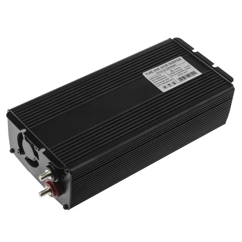 Inversor de coche Green Cell INV16 500 W DC 12 V a AC 230 V, 50 Hz, puerto USB, refrigeración activa, negro