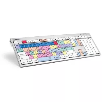 Teclado Logickeyboard LKB-PPROCC-CWMU-FR Office USB AZERTY francés blanco