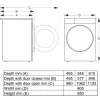 Lavadora de carga frontal Gorenje WPNEI84SASWIFI/PL 8 kg 1400 rpm Wi-Fi blanca, motor inverter