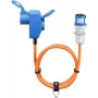 Goobay Cable adaptador CEE conector macho CEE a conector hembra CEE de 90° y conector hembra schuko 5 m (76233)