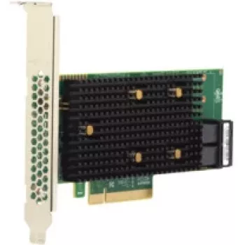 Tarjeta de interfaz Broadcom HBA 9500-8i PCIe NVMe a SAS, 1 puerto Mini-SAS interno, Full-Height/Low-Profile, gris/negro