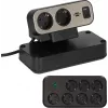 Regleta de enchufes Brennenstuhl 1153580210 2m 9 tomas de corriente para interior negro plata