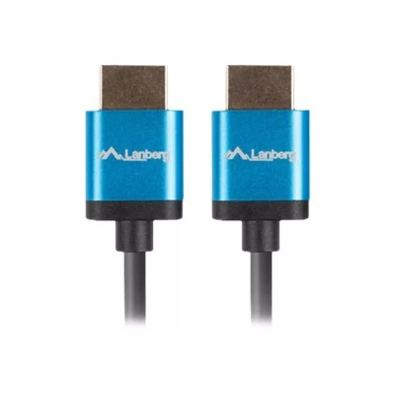 Cable HDMI LANBERG CA-HDMI-22CU-0018-BK 1,8 m — HDMI Type-A a A, HDMI 2.0, 18 Gbit/s, ARC, dorado