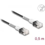 Cable de red DeLOCK RJ45 0,5 m Cat.6A UTP Negro