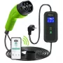 Cargador de coche EV móvil Qoltec ajustable 2en1 Type2 | 3.5kW | 230V | Wi-Fi | LCD | portátil | wallbox | 5m