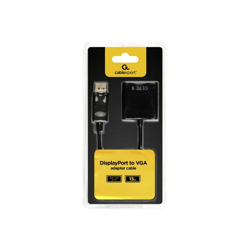 Adaptador DisplayPort a VGA negro