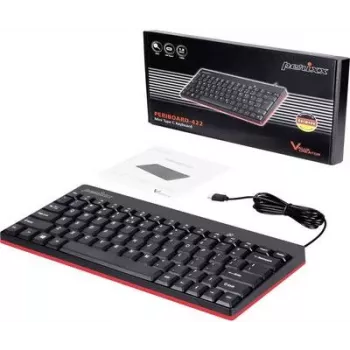Perixx 11670 teclado USB QWERTY alemán - inglés US negro (PERIBOARD-422 DE)