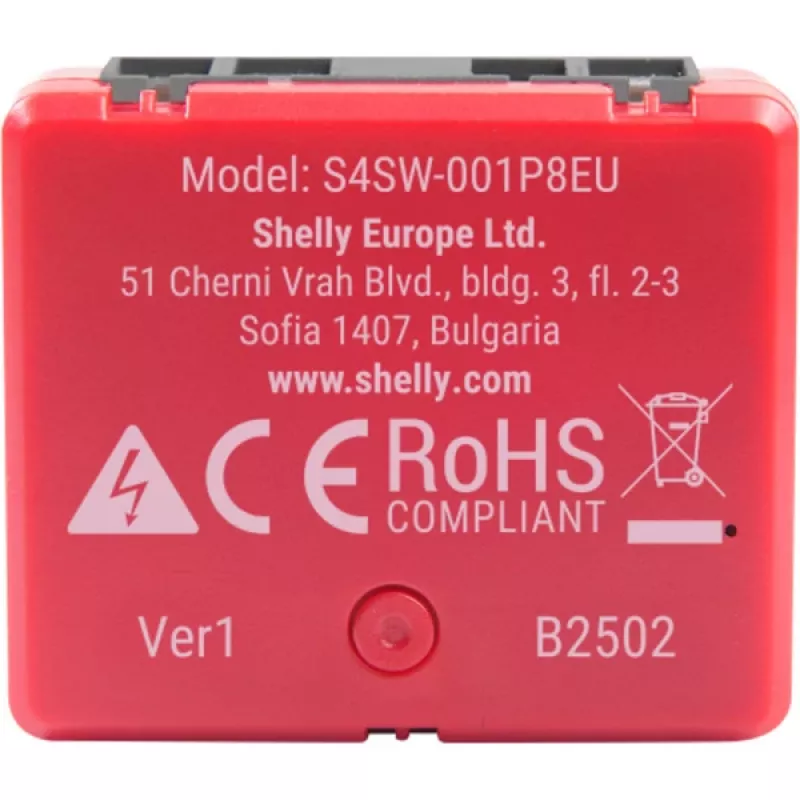 Shelly 1PM Mini Gen4 pack de 2 — relé inteligente Wi-Fi Shelly con medición de potencia, formato de módulo compacto