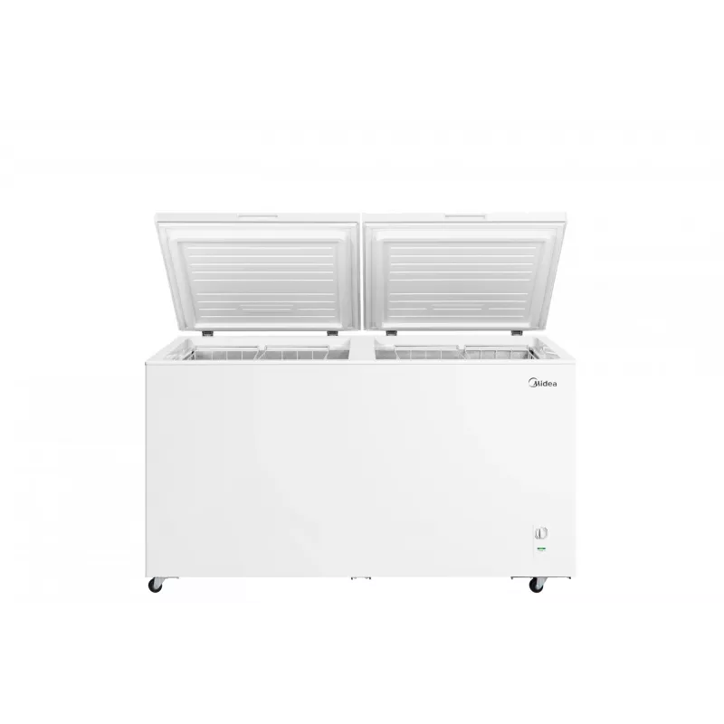 Arcón congelador Midea MDRC698FEE01 – 508 L, clase de eficiencia energética E, de pie, 83 cm de altura, Blanco