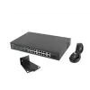 Lanberg RSFE-16P-2C-250 switch PoE+ no gestionable, 16x 10/100 PoE+, 2x combo Gigabit, 250 W, rack 1U