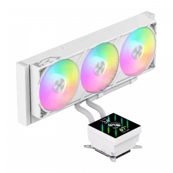 Refrigeración líquida para CPU Gamemax | GLACIER 360 LCD WH | Intel, AMD