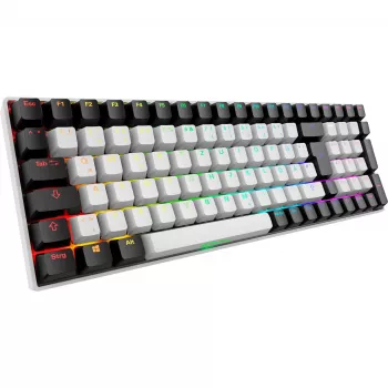 Sharkoon SKILLER SGK50 S2 White DE-Layout Gateron Yellow Teclado