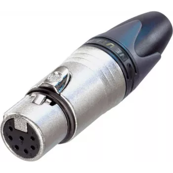 Conector hembra XLR Neutrik, recto, número de polos: 7, plateado NC7FXX 1 ud. (NC7FXX)