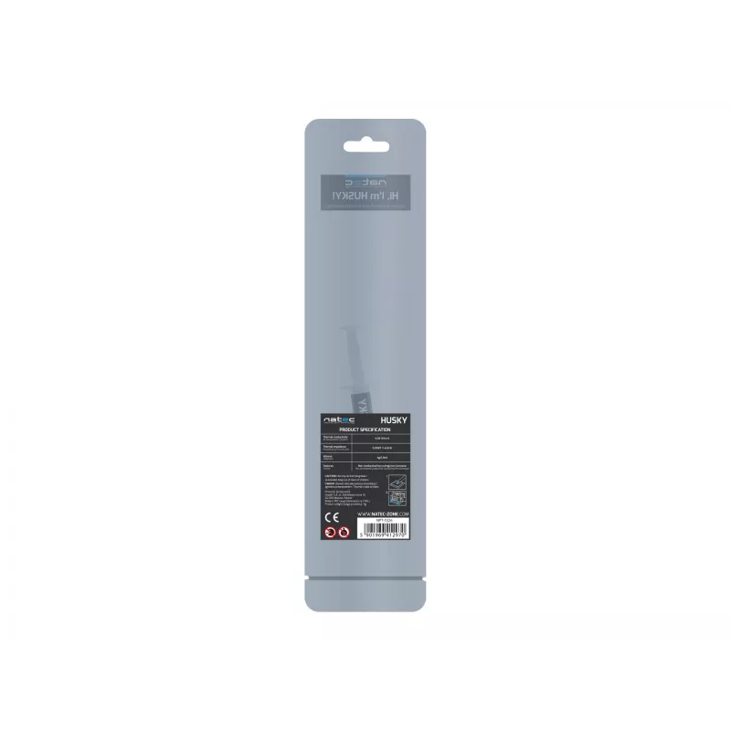 Pasta térmica NATEC Husky NPT-1324, conductividad térmica 4,63 W/m·K, volumen 2 ml, densidad 2,5 g/cm³