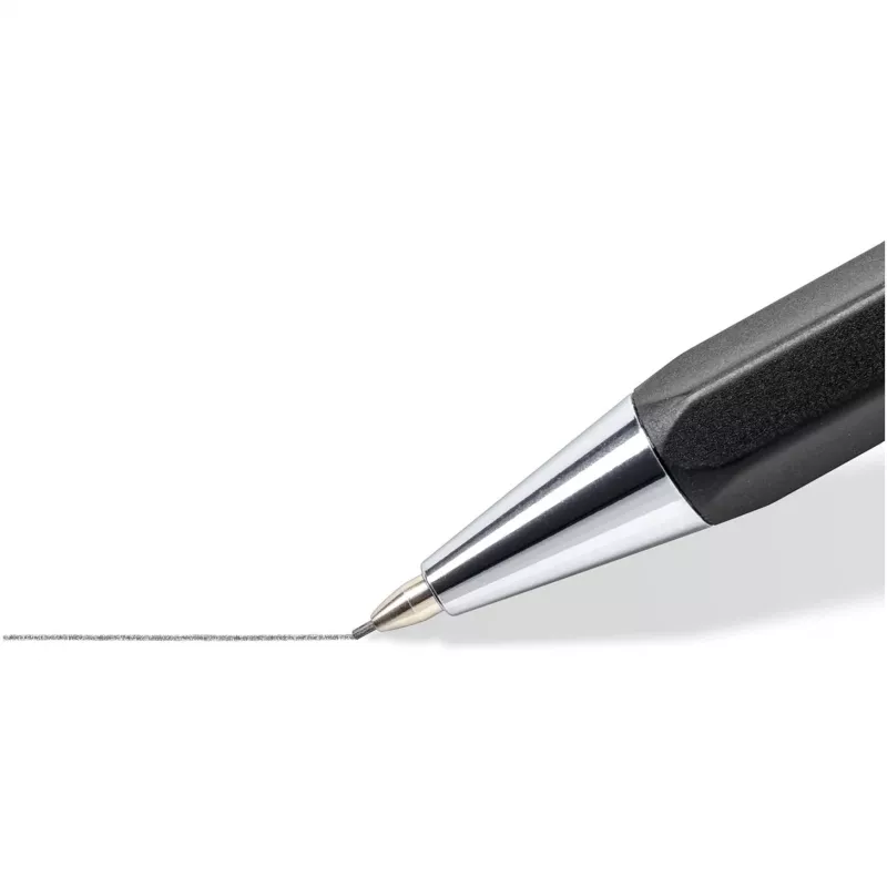Portaminas mecánico Staedtler 778 05-9, 0,5 mm, cuerpo hexagonal, negro, mina negra