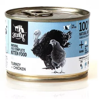 3COTY 41. Pavo y pollo para gatitos - comida húmeda para gatos - 180g