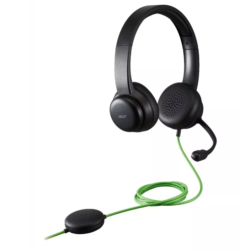 Auriculares de conferencia con cable Acer GP.HDS11.01N — supraaurales, cable de 2 m, 20–20000 Hz, 160 g, Negro