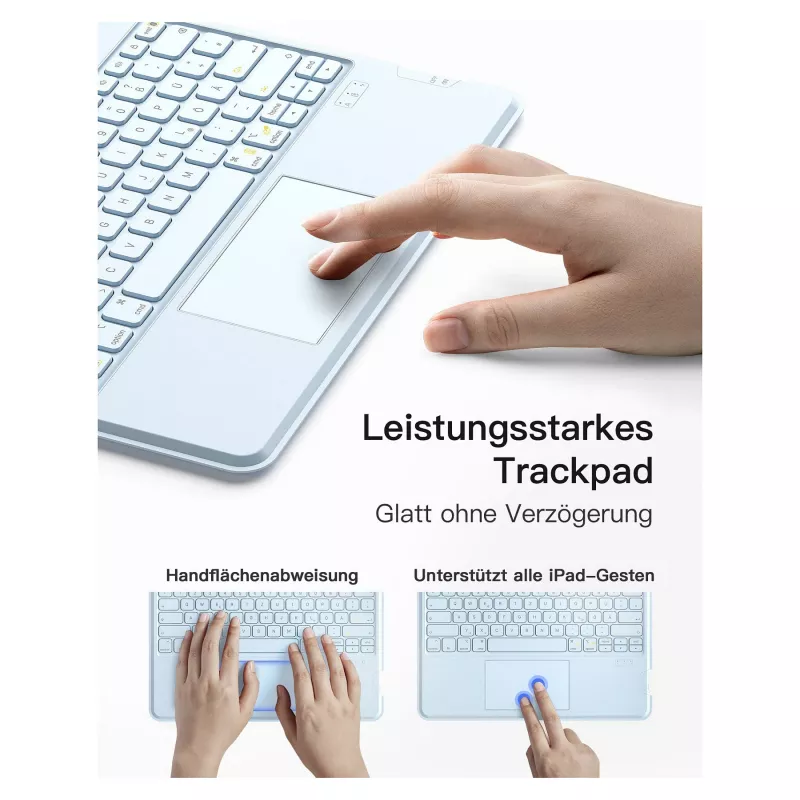 Teclado Inateck KB04118_BLUE para iPad Air 6 Pro 12 13