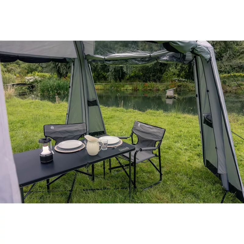 Mesa de camping Coleman 2199848 negra polipropileno acero 760 mm x 1830 mm