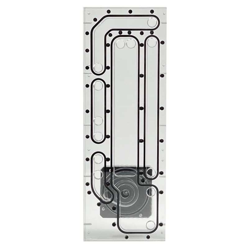 Stealkey Customs SK-Crossflow para Lian Li - O11D XL Evo Distroplate D5/DDC - acrílico
