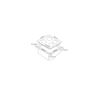 Placa integrable SIMFER H6.040.DECSP — 4 zonas vitrocerámicas, control táctil, negro