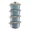 Staub Mini Cocotte Redonda, 4 uds. - 200ml, Turquesa Antiguo