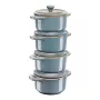 Staub Mini Cocotte Redonda, 4 uds. - 200ml, Turquesa Antiguo