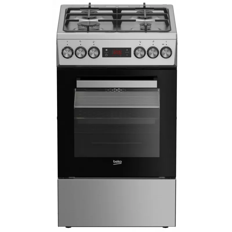 Cocina de gas y eléctrica BEKO FSM52330DX 5 quemadores 60 cm, clase de eficiencia energética A
