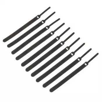 Set de bridas de cable Kolink KL-VCT-150 — 10 uds. bridas de velcro reutilizables, negro