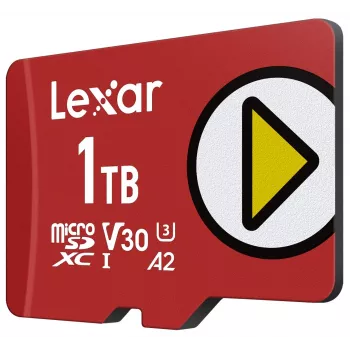 Tarjeta de memoria microSDXC Lexar 1 TB UHS‑I Class 10 U3 V30 lectura 205 MB/s escritura 140 MB/s (roja)