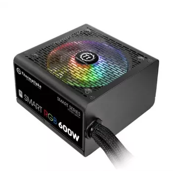 Thermaltake SMART RGB PS-SPR-0600NHSAWE-1 - Fuente de alimentación (interna) - ATX12V 2.3 - 80 PLUS - AC 230 V - 600 Watt - PFC activo - negro