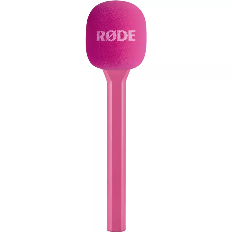 Micrófono de mano para entrevistas Interview GO de Rode, rosa