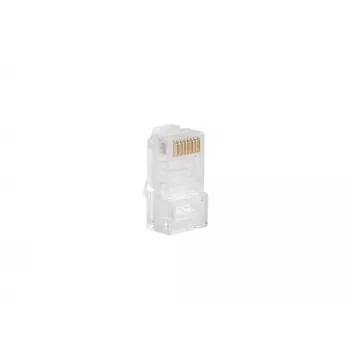 LANBERG conector de cable RJ-45 PLU-5000, apantallamiento U/UTP (UTP), blanco translúcido, pack de 100