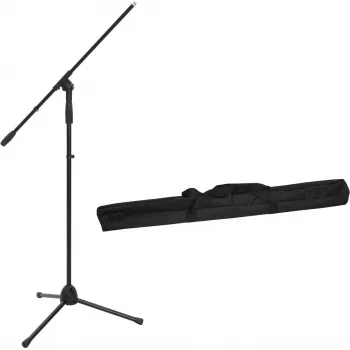 Pie de micrófono Omnitronic MS-2A con brazo articulado, negro