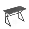 Mesa gaming Huzaro Hero 1.6 negra — mesa recta de MDF/carbono 1200×600×750 mm, estructura metálica