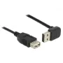 Cable USB DeLOCK 1 m USB 2.0-A a USB 2.0-A negro