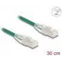Cable de red DeLOCK RJ45 Cat.6A conector macho a conector macho 0,3 m verde