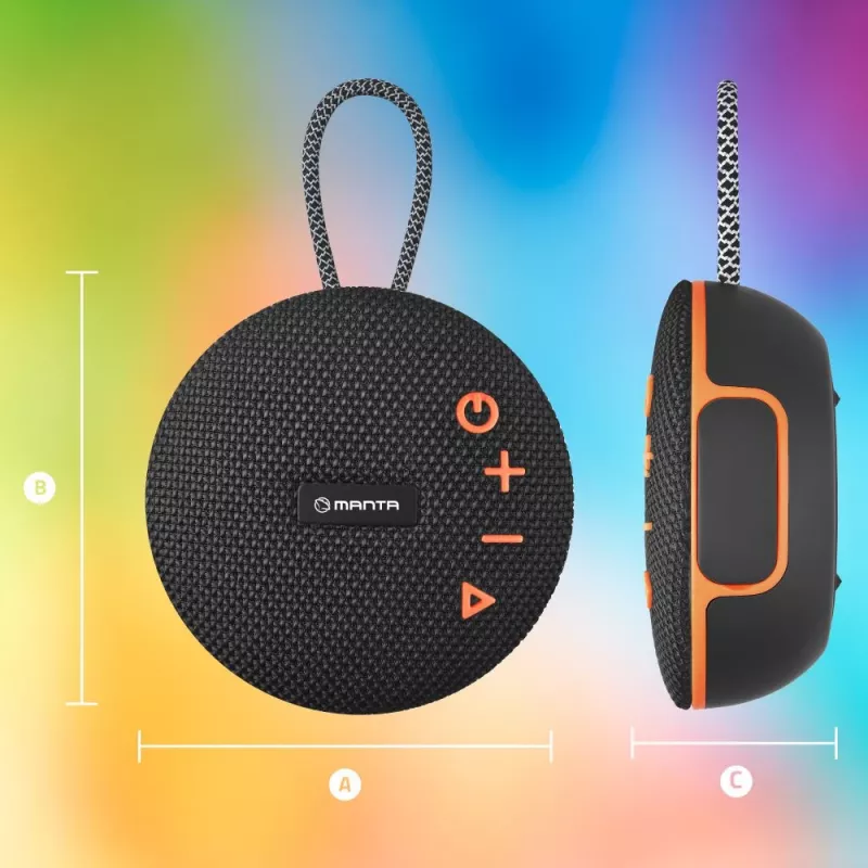 Altavoz portátil Manta SPK02GO, Negro