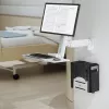 Soporte de CPU MACLEAN MC-116W, diseño ajustable en altura y orientable para montaje bajo escritorio