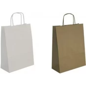 Bolsa de papel agipa modelo 101852 — pequeña papel kraft, exterior marrón, interior color natural, con asa de cordón, 1 ud.