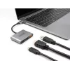 Adaptador de cable de vídeo DeLOCK 61071 0,1 m USB Type-C USB Type-C USB Type-A HDMI gris
