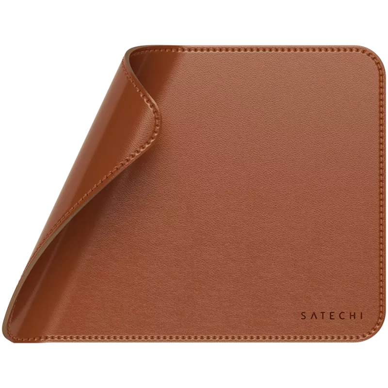 Satechi alfombrilla de ratón Premium – alfombrilla de ratón de piel vegana (marrón)
