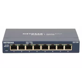 Switch no gestionado NETGEAR GS108GE, 8 puertos, Gigabit Ethernet, 16 Gbit/s