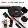 Label-The-Cable LTC RIP STRAP, rollo de cinta de velcro desgarrable, negro, 3 m (LTC 1410-3)
