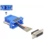 DELOCK D-Sub 15 polos conector hembra a RJ12 conector hembra set de montaje, azul