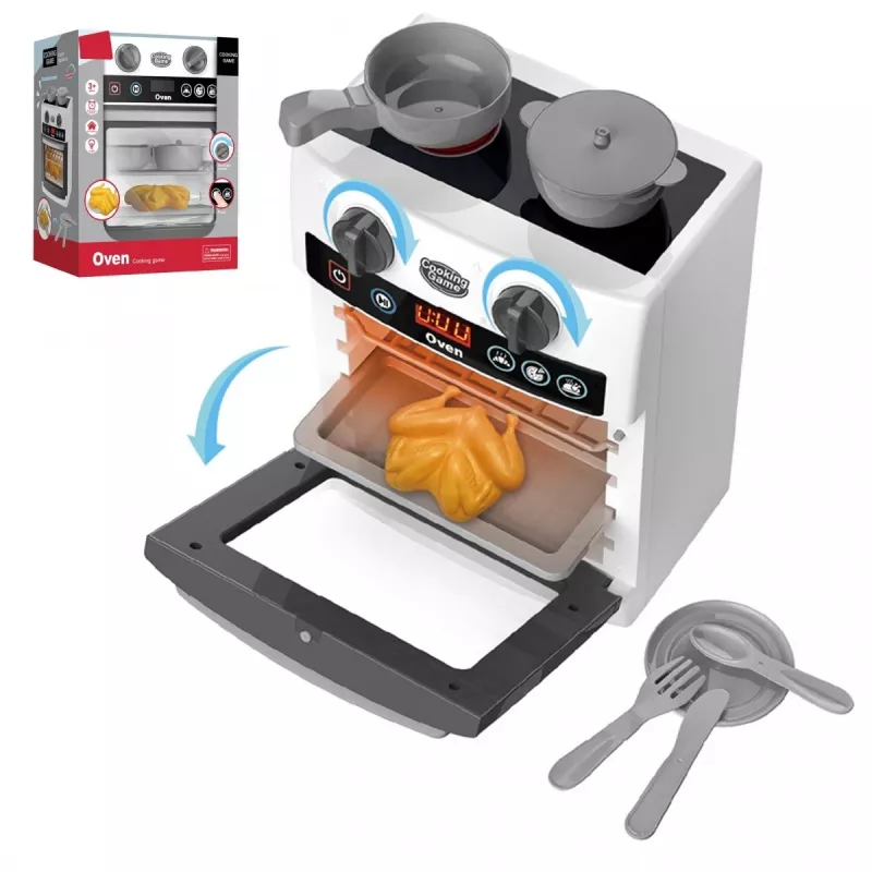 Cocina de juguete con horno Madej 011191 – diseño moderno compacto, set de juego de rol para niños