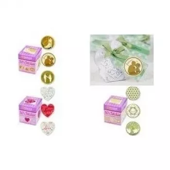 Rollo de pegatinas Avery Zweckform 56817 — etiquetas transparentes con estampado floral dorado, formato rollo