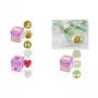 Rollo de pegatinas Avery Zweckform 56817 — etiquetas transparentes con estampado floral dorado, formato rollo